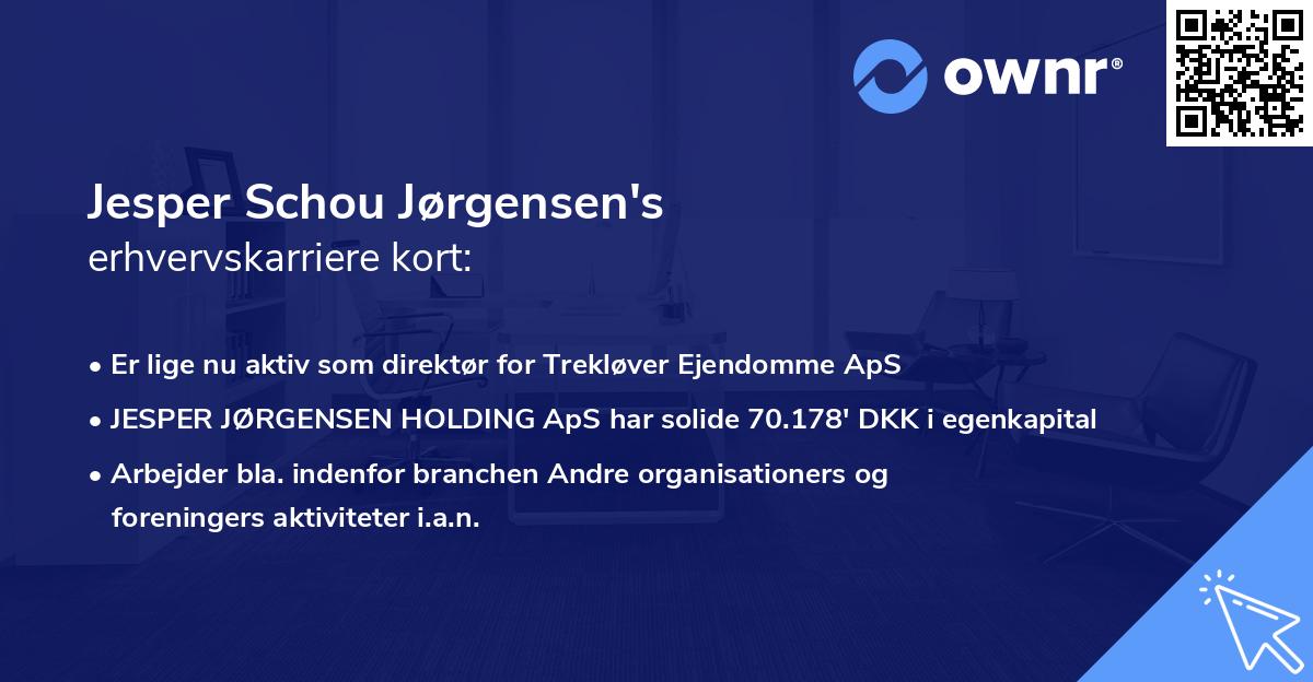 Jesper Schou Jørgensen's erhvervskarriere kort