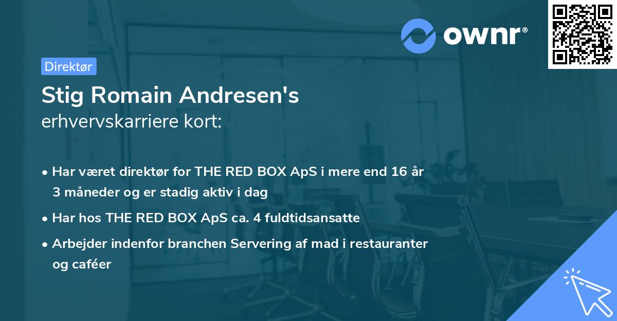 Stig Romain Andresen's erhvervskarriere kort