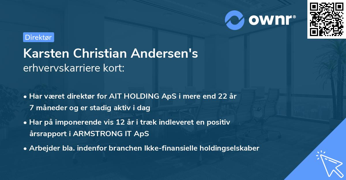 Karsten Christian Andersen's erhvervskarriere kort