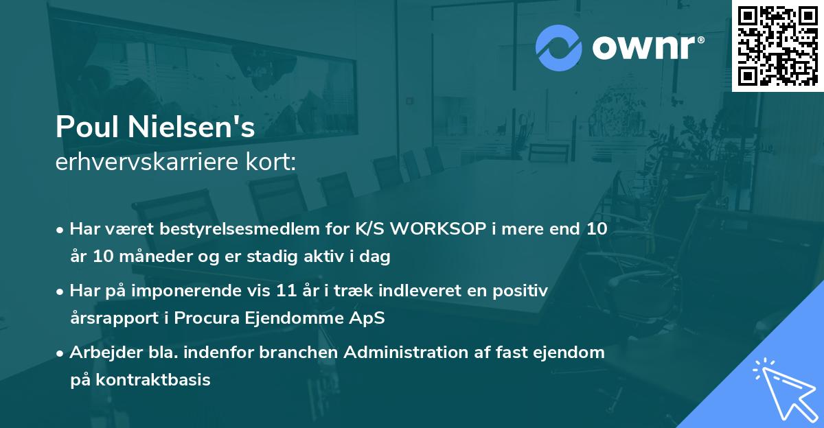 Poul Nielsen's erhvervskarriere kort