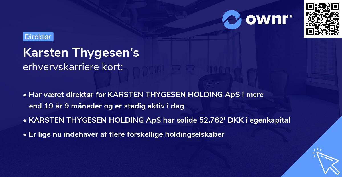 Karsten Thygesen's erhvervskarriere kort