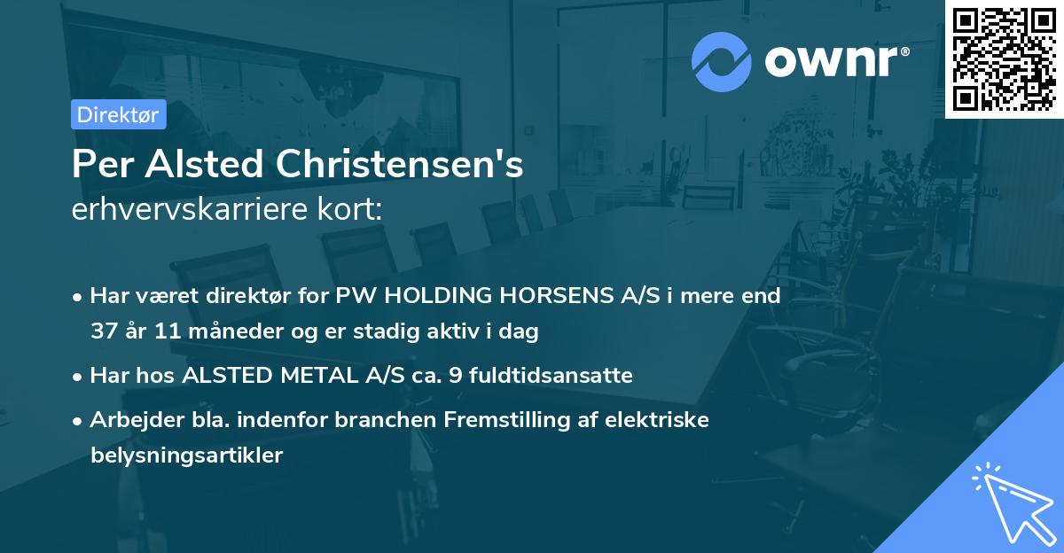 Per Alsted Christensen's erhvervskarriere kort