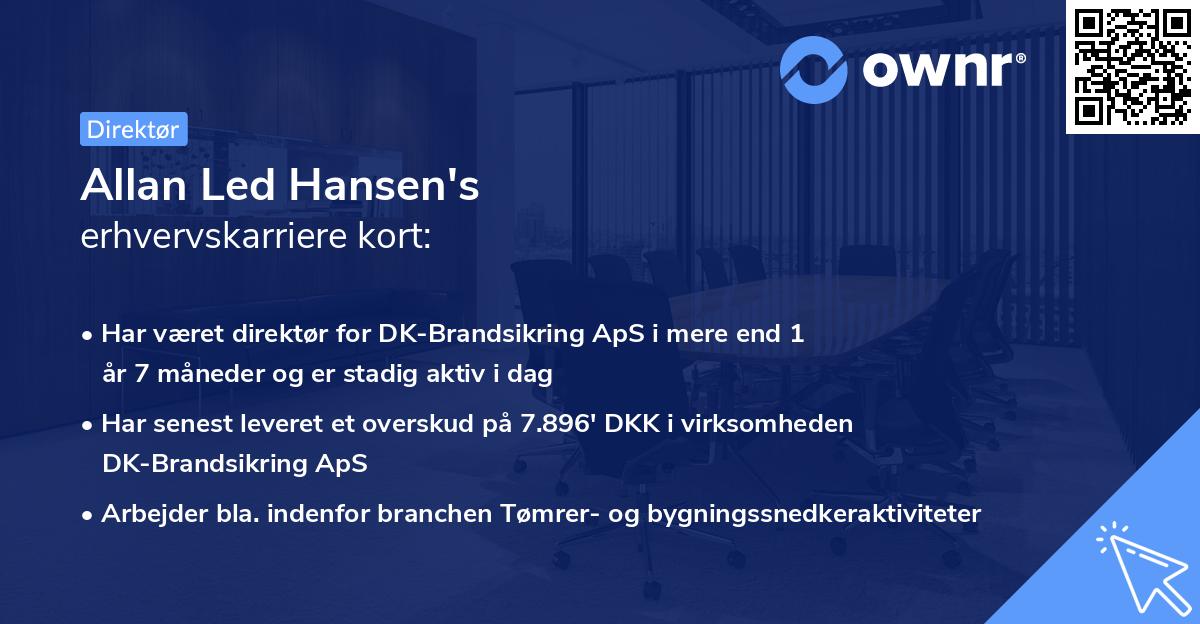 Allan Led Hansen's erhvervskarriere kort