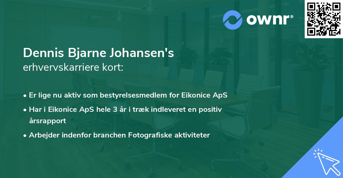 Dennis Bjarne Johansen's erhvervskarriere kort