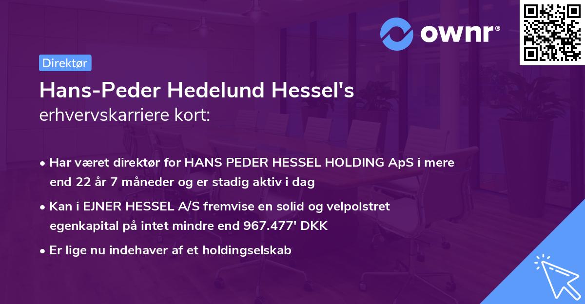 Hans-Peder Hedelund Hessel's erhvervskarriere kort