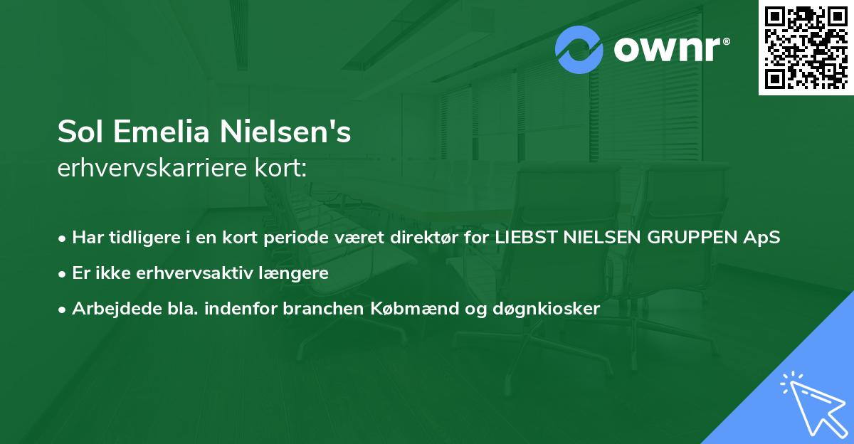 Sol Emelia Nielsen's erhvervskarriere kort