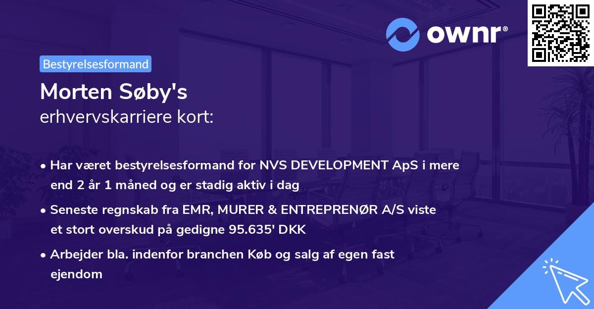 Morten Søby's erhvervskarriere kort