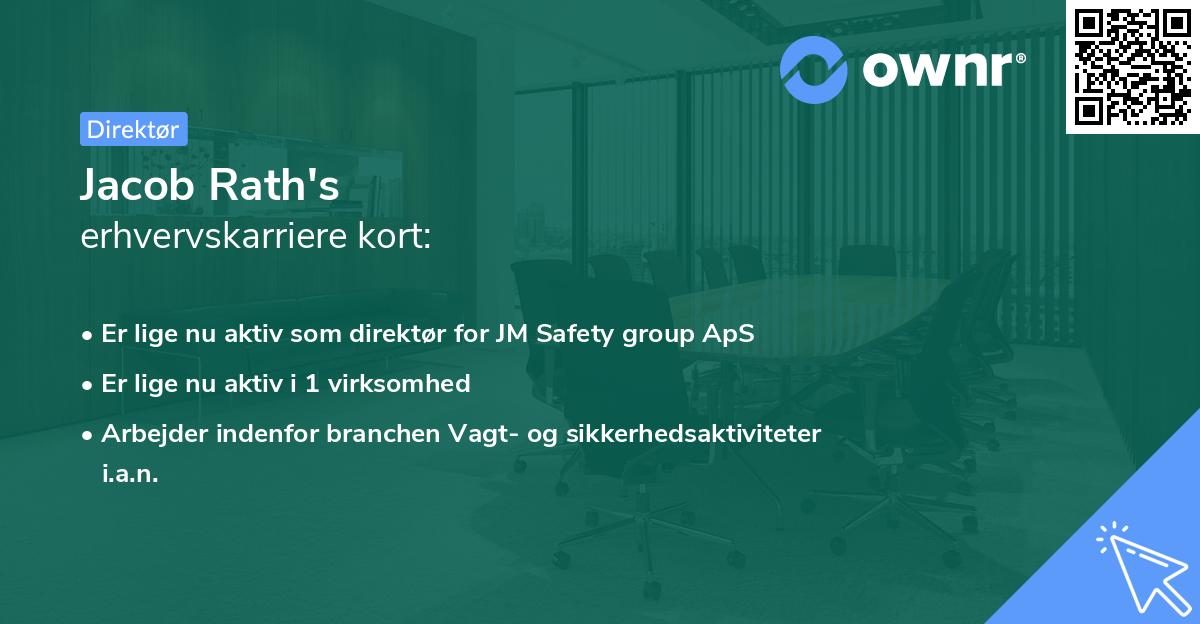 Jacob Rath's erhvervskarriere kort