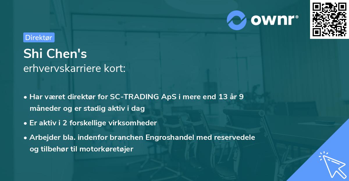 Shi Chen's erhvervskarriere kort