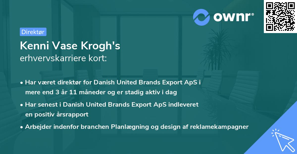 Kenni Vase Krogh's erhvervskarriere kort