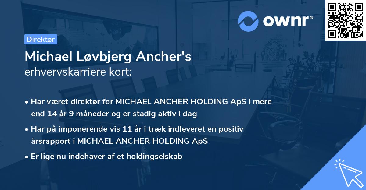 Michael Løvbjerg Ancher's erhvervskarriere kort