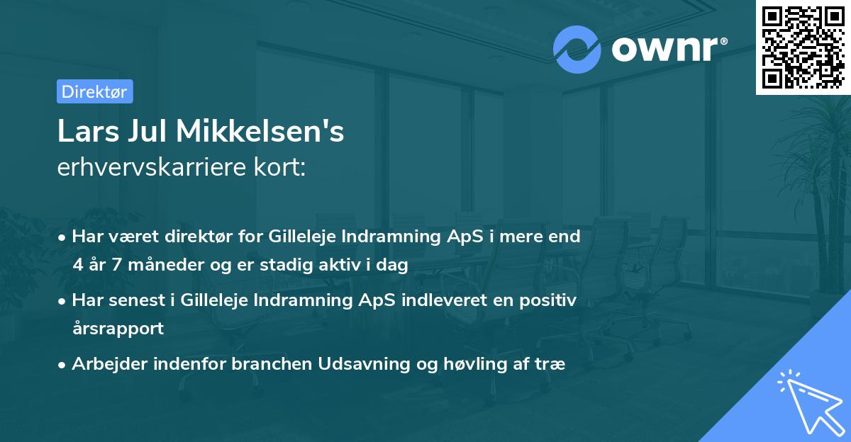 Lars Jul Mikkelsen's erhvervskarriere kort