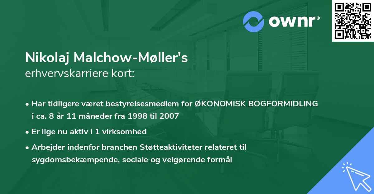 Nikolaj Malchow-Møller's erhvervskarriere kort