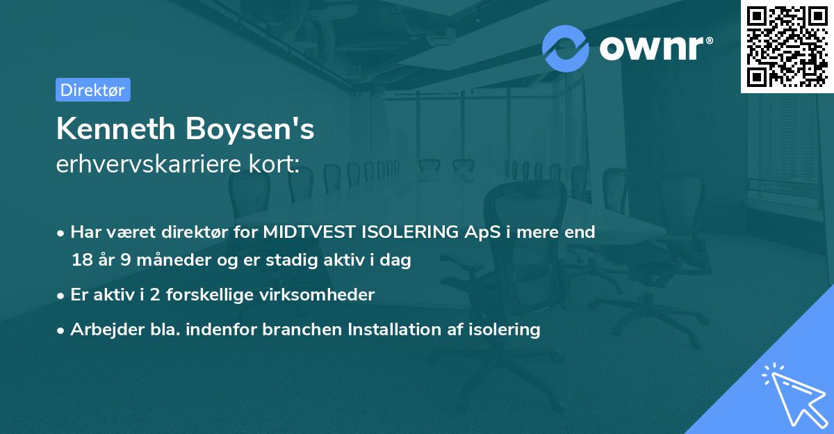 Kenneth Boysen's erhvervskarriere kort