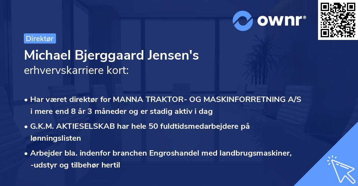 Michael Bjerggaard Jensen's erhvervskarriere kort
