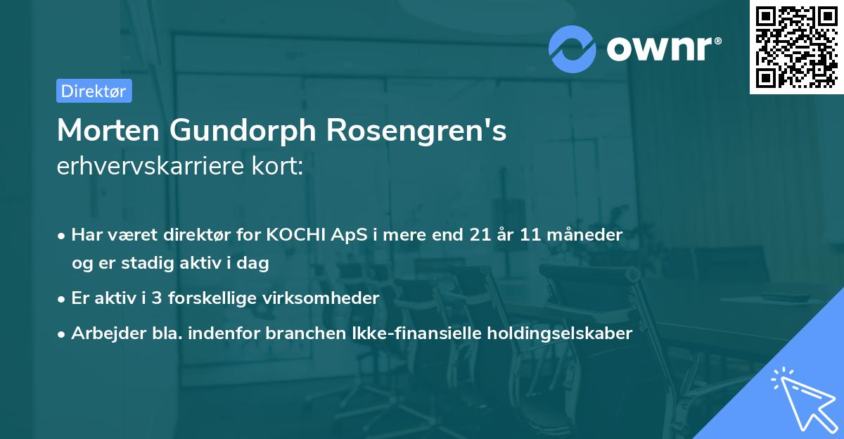 Morten Gundorph Rosengren's erhvervskarriere kort