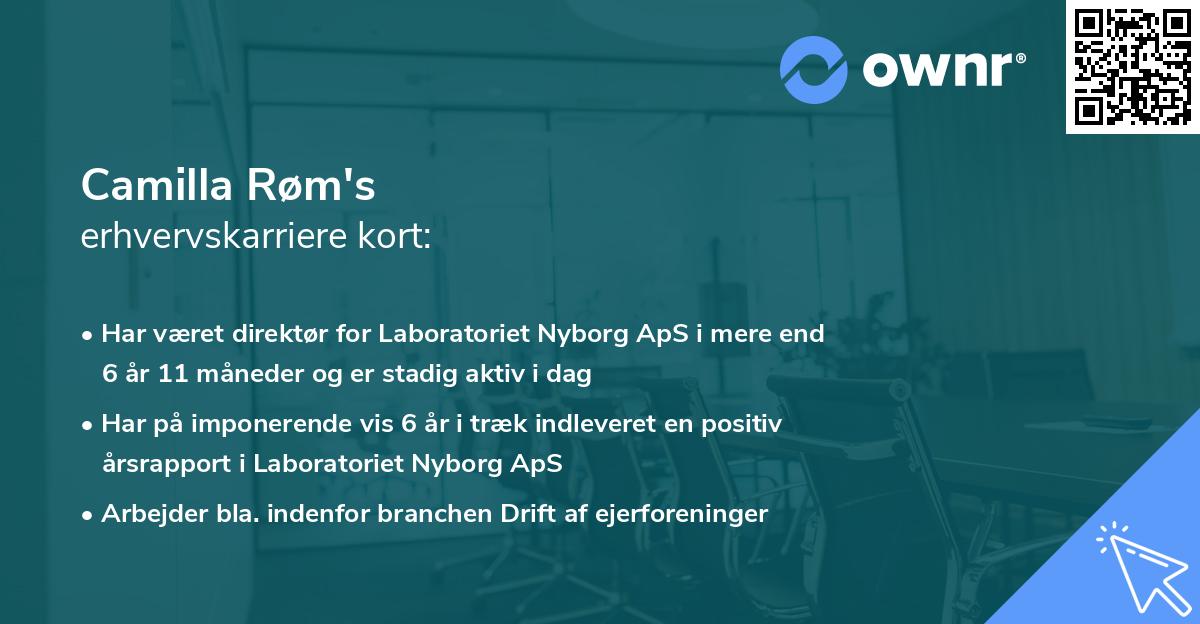 Camilla Røm's erhvervskarriere kort