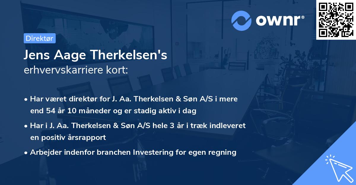 Jens Aage Therkelsen's erhvervskarriere kort