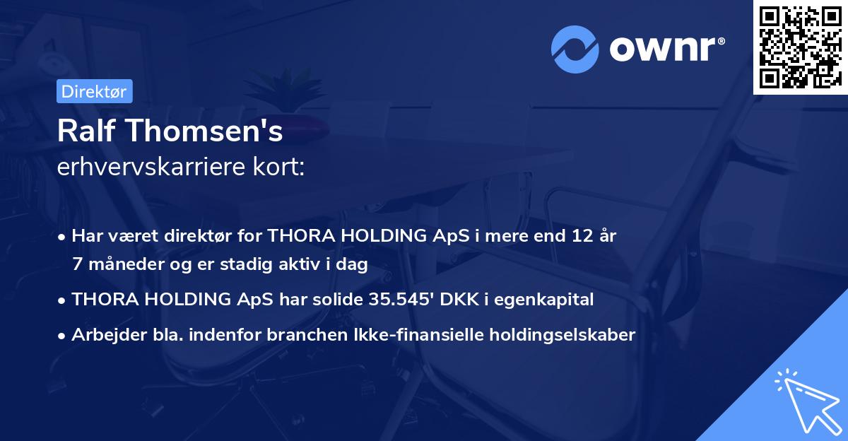 Ralf Thomsen's erhvervskarriere kort