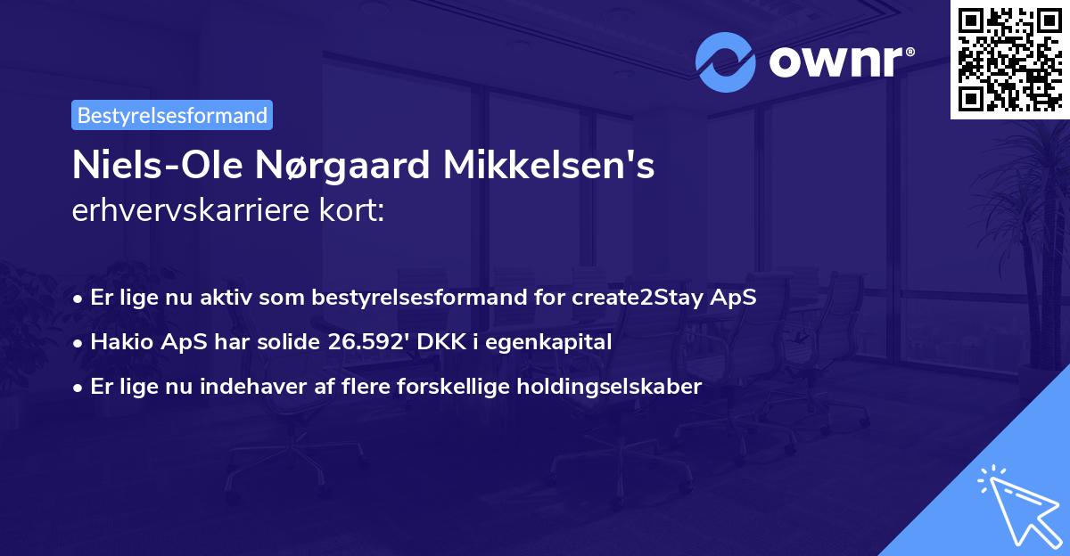 Niels-Ole Nørgaard Mikkelsen's erhvervskarriere kort