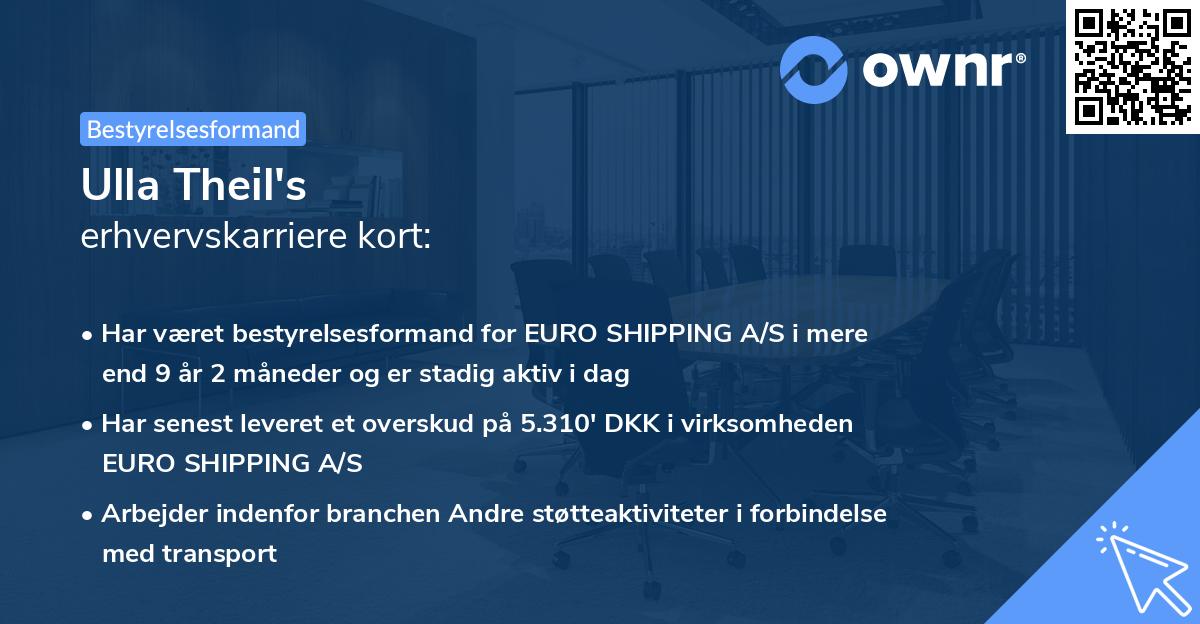 Ulla Theil's erhvervskarriere kort
