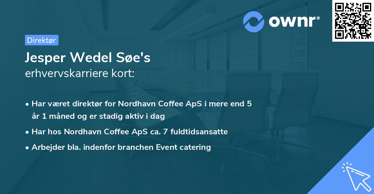 Jesper Wedel Søe's erhvervskarriere kort