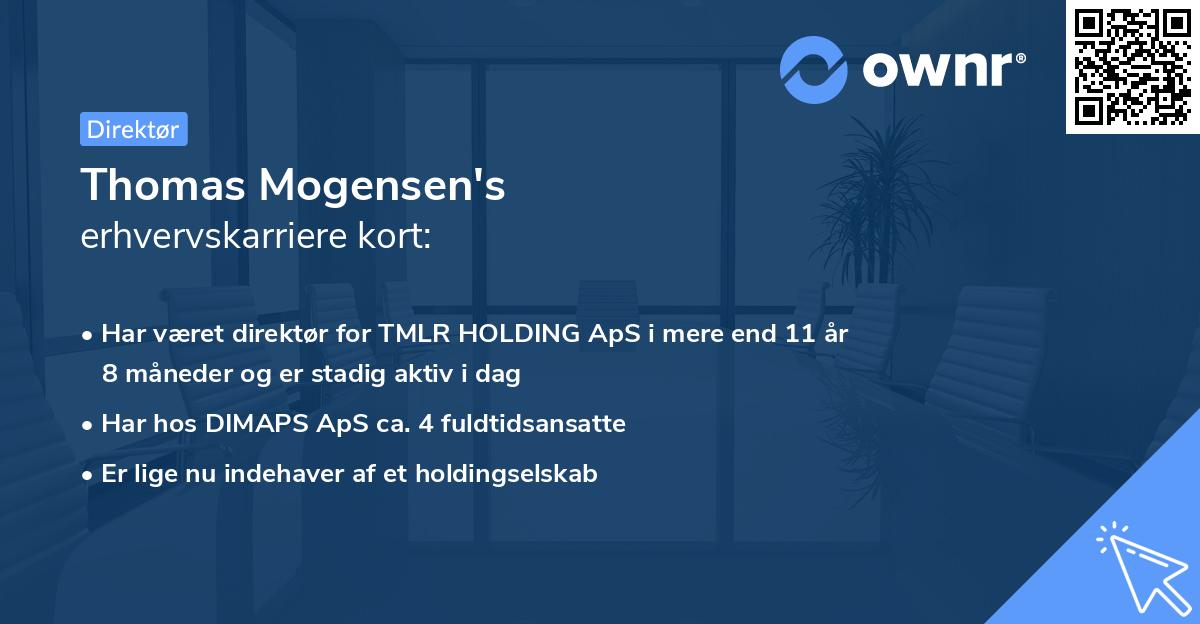 Thomas Mogensen's erhvervskarriere kort