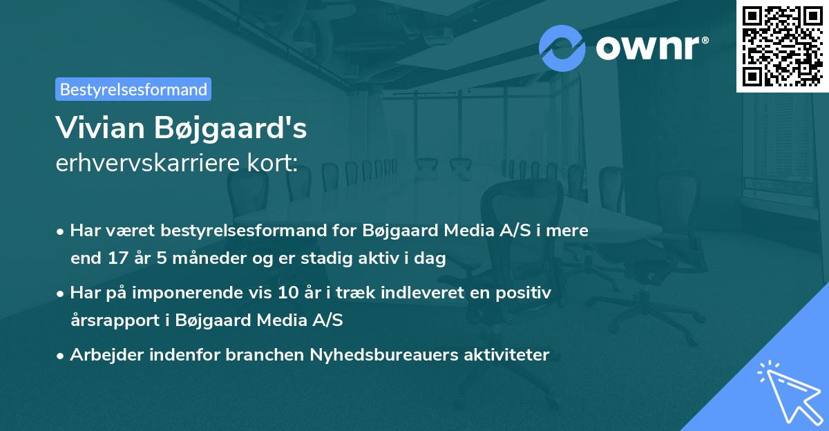 Vivian Bøjgaard's erhvervskarriere kort