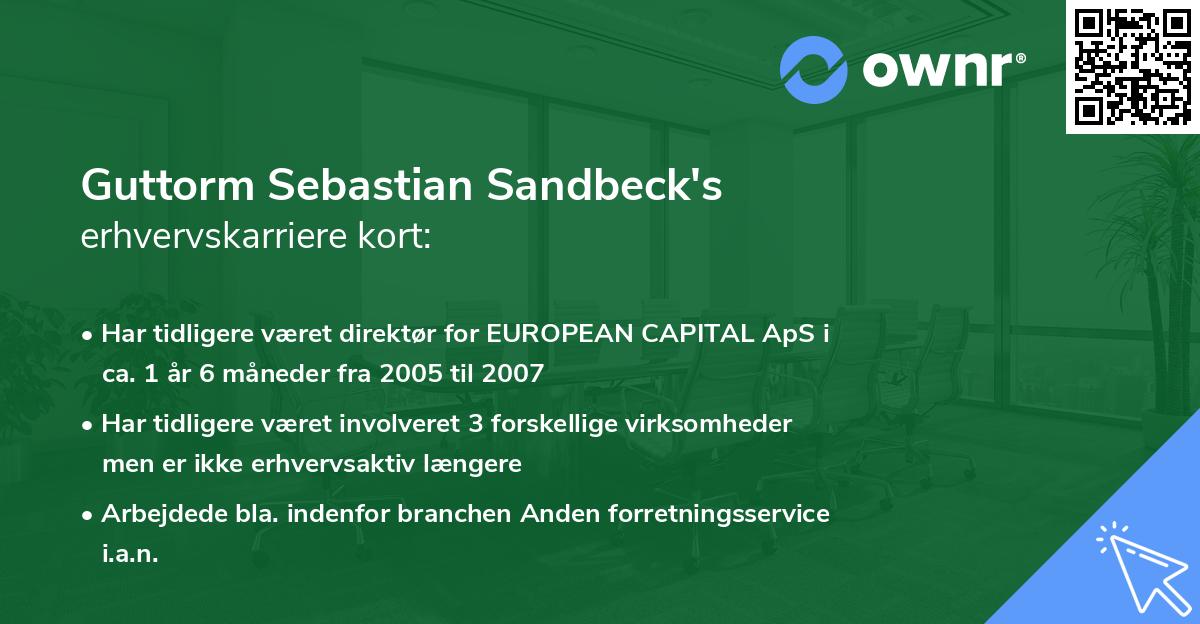 Guttorm Sebastian Sandbeck's erhvervskarriere kort