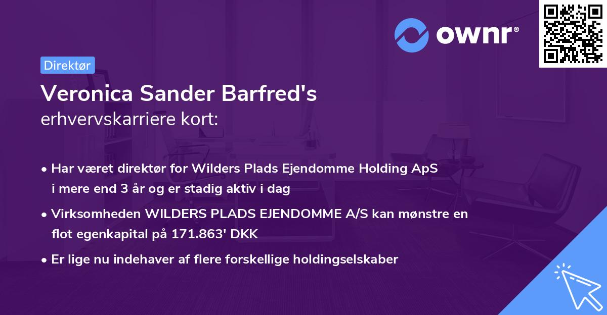 Veronica Sander Barfred's erhvervskarriere kort