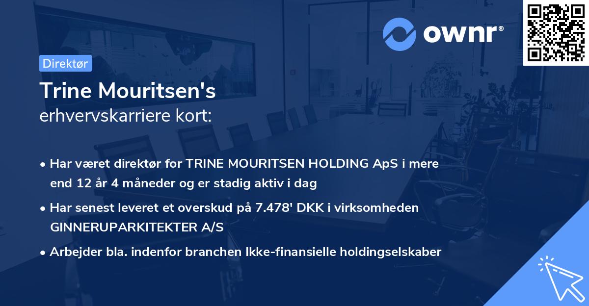 Trine Mouritsen's erhvervskarriere kort