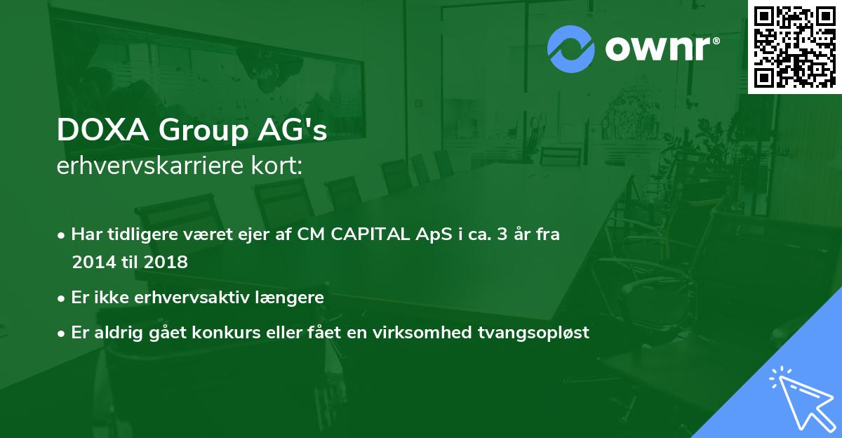 DOXA Group AG's erhvervskarriere kort
