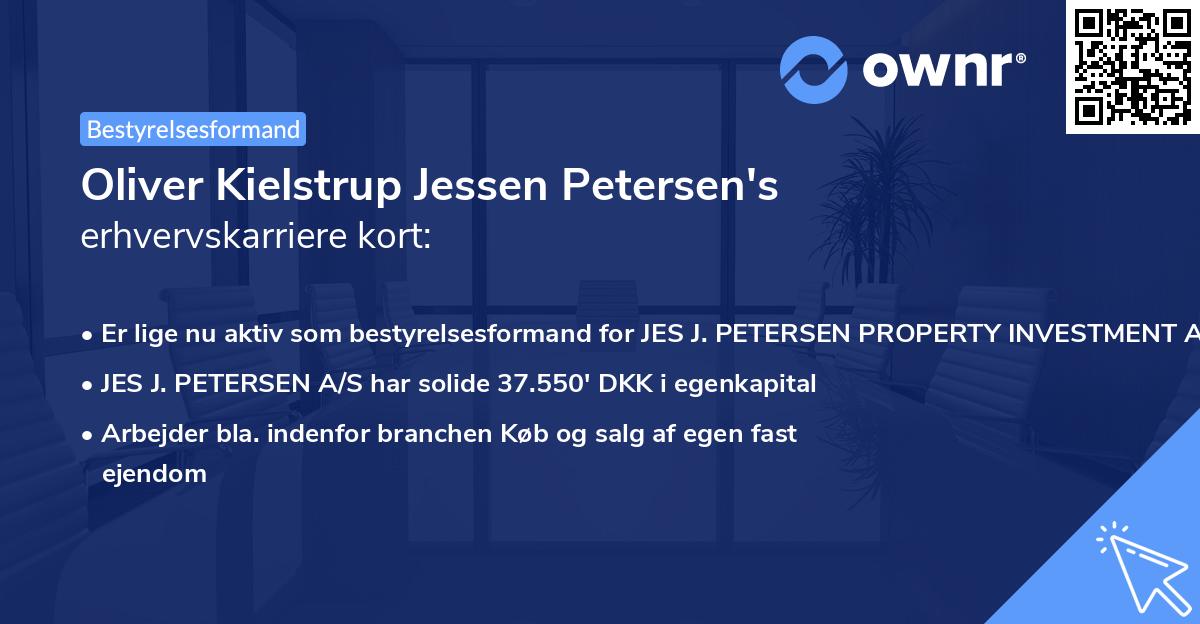 Oliver Kielstrup Jessen Petersen's erhvervskarriere kort