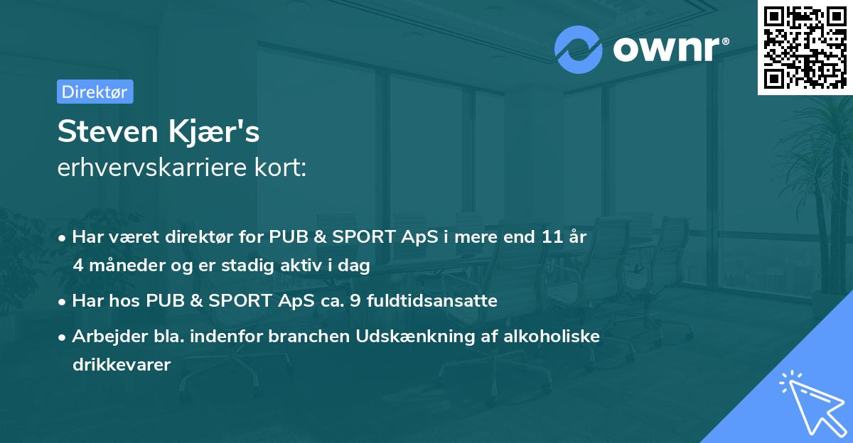Steven Kjær's erhvervskarriere kort