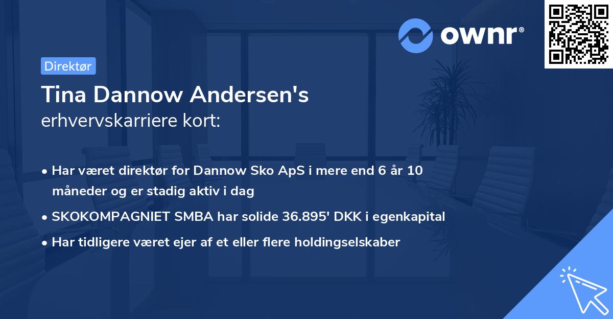 Tina Dannow Andersen's erhvervskarriere kort