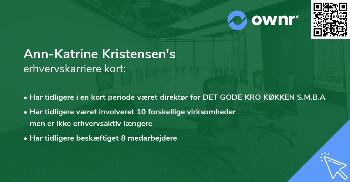 Ann-Katrine Kristensen's erhvervskarriere kort