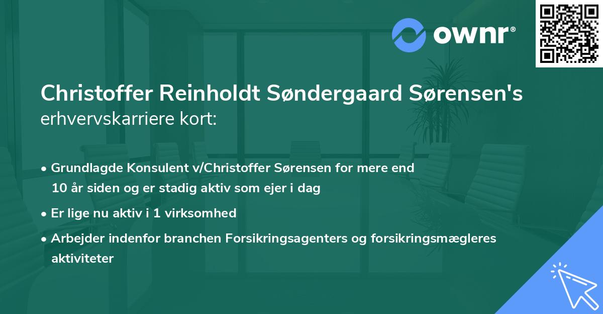 Christoffer Reinholdt Søndergaard Sørensen's erhvervskarriere kort