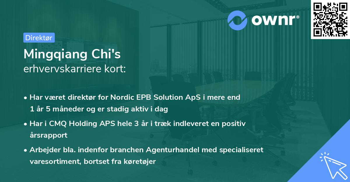 Mingqiang Chi's erhvervskarriere kort