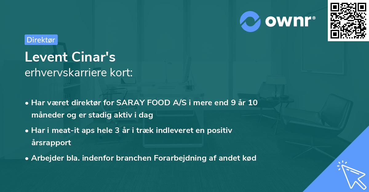 Levent Cinar's erhvervskarriere kort