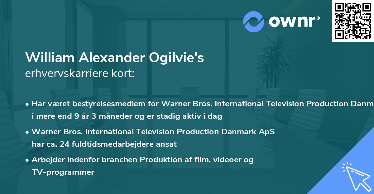 William Alexander Ogilvie's erhvervskarriere kort