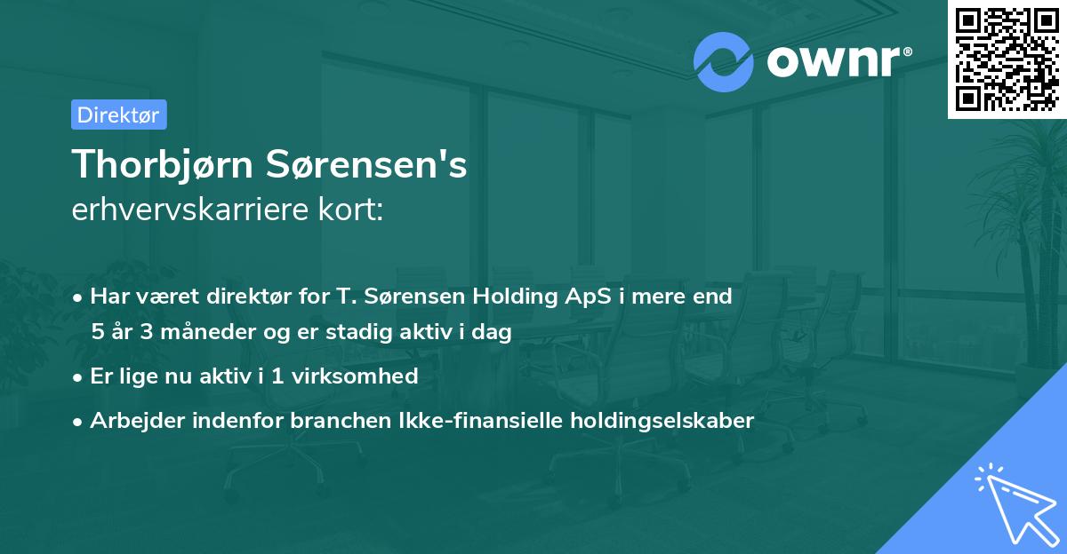Thorbjørn Sørensen's erhvervskarriere kort