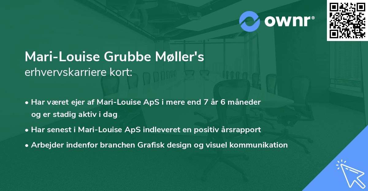 Mari-Louise Grubbe Møller's erhvervskarriere kort