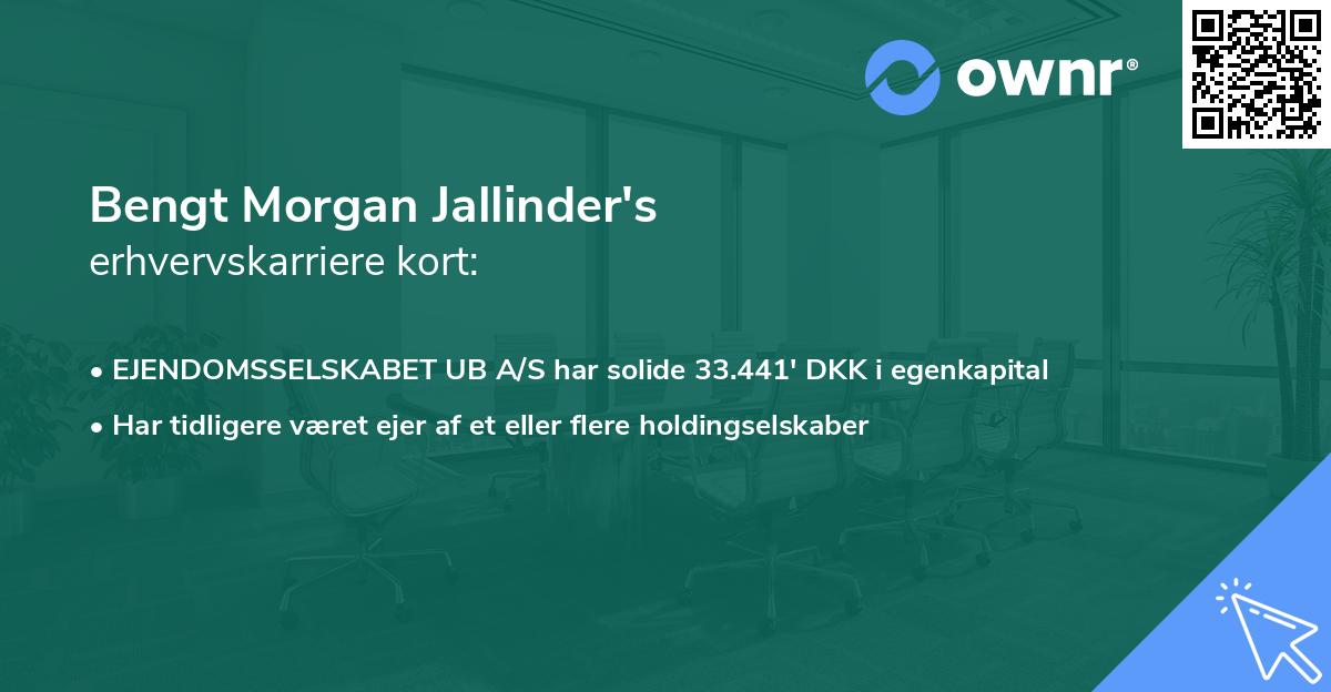 Bengt Morgan Jallinder's erhvervskarriere kort