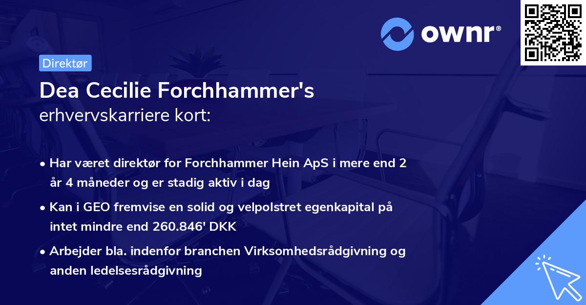 Dea Cecilie Forchhammer's erhvervskarriere kort