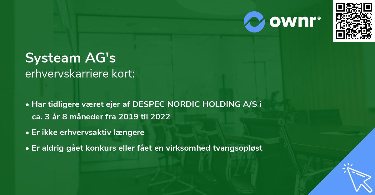 Systeam AG's erhvervskarriere kort