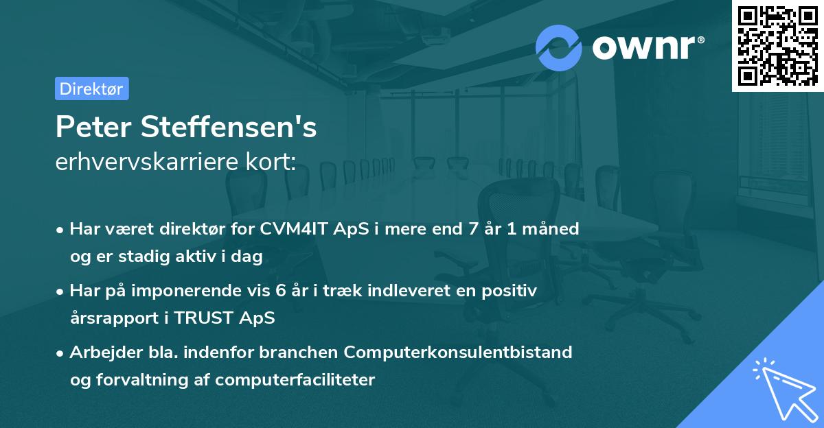 Peter Steffensen's erhvervskarriere kort