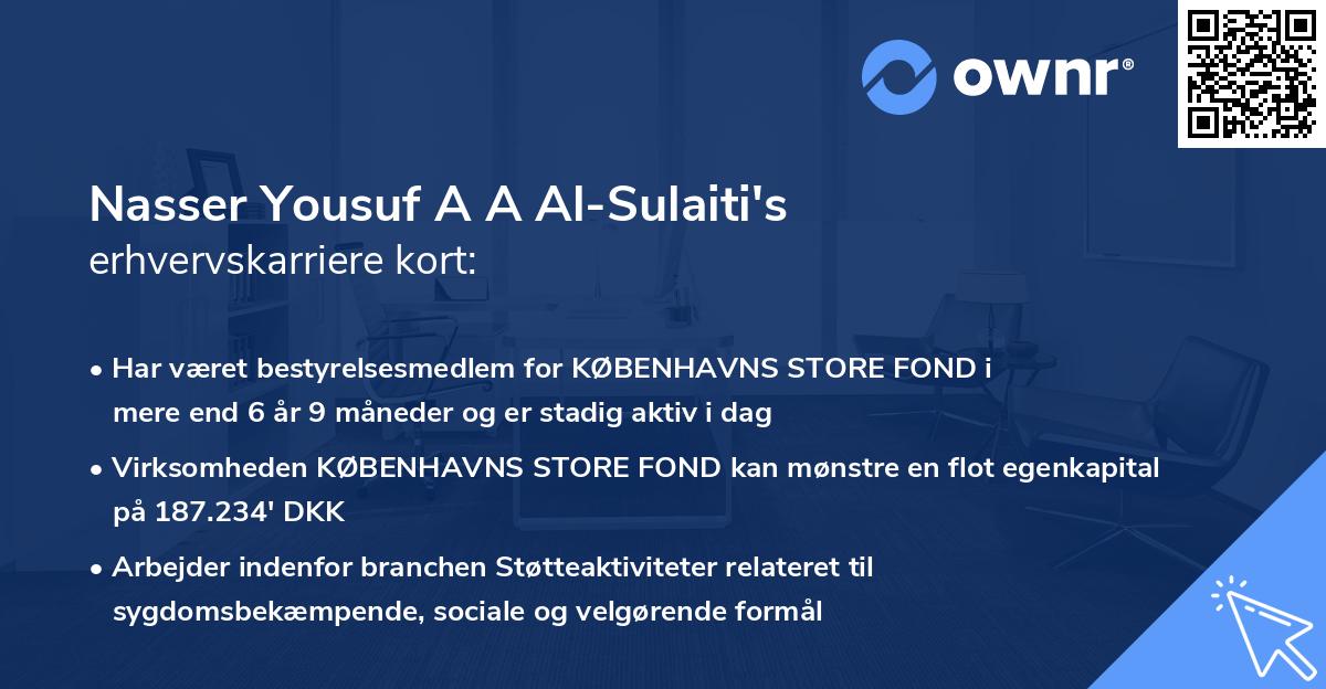 Nasser Yousuf A A Al-Sulaiti's erhvervskarriere kort