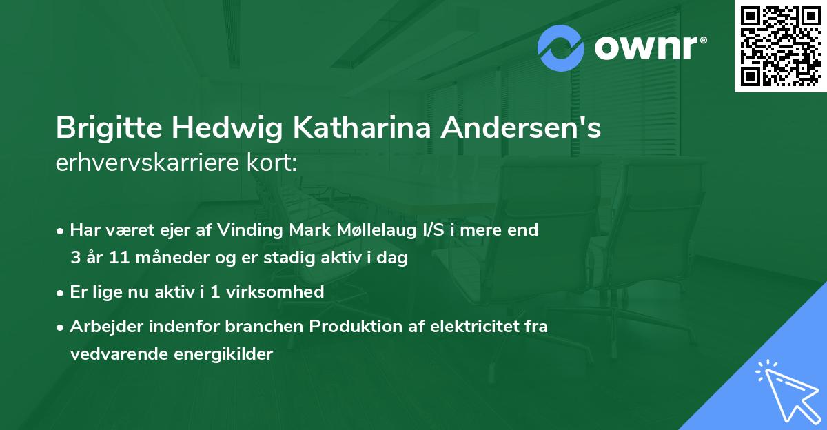 Brigitte Hedwig Katharina Andersen's erhvervskarriere kort