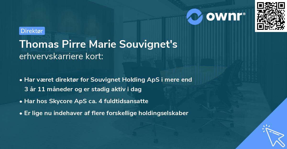 Thomas Pirre Marie Souvignet's erhvervskarriere kort