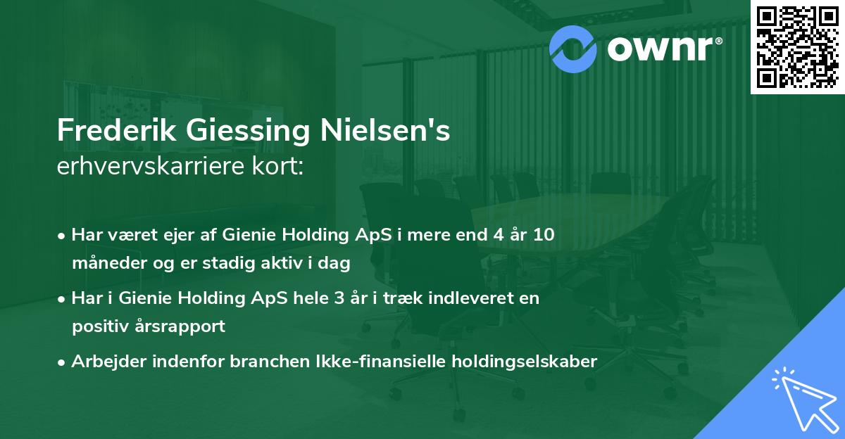 Frederik Giessing Nielsen's erhvervskarriere kort